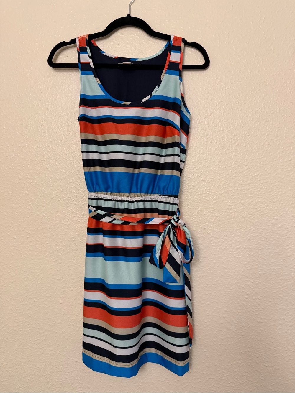 Banana Republic Striped Tie-Waist Scoop Dress